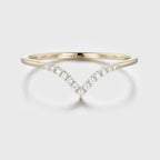 The Aria Ring - Diamond Contour Wedding Band