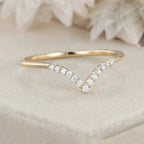 The Aria Ring - Diamond Contour Wedding Band