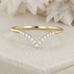 The Aria Ring - Diamond Contour Wedding Band