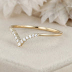 The Aria Ring - Diamond Contour Wedding Band