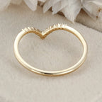 The Aria Ring - Diamond Contour Wedding Band