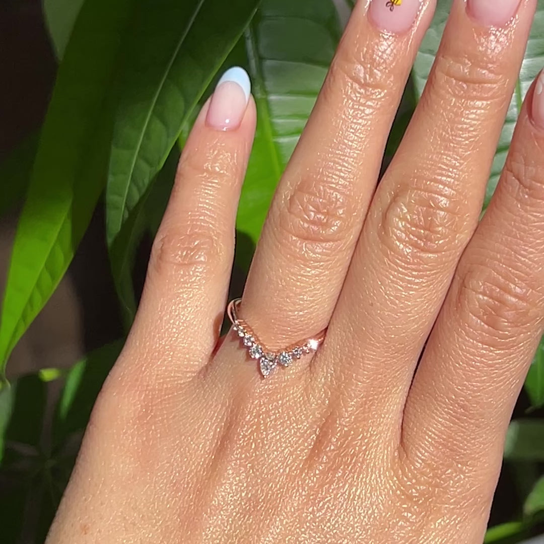 The Arielle Bridal Set - Pear Diamond Ring with Matching Wedding Band