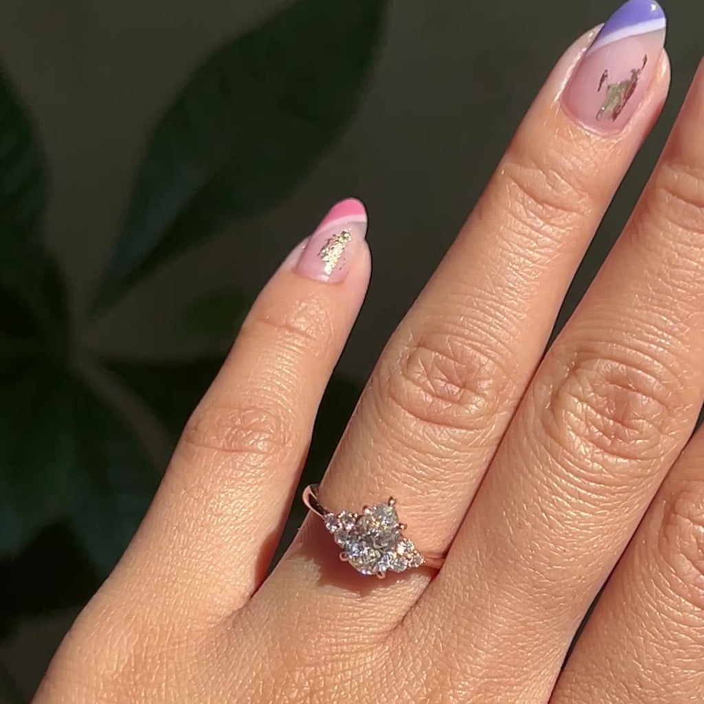 The Arielle Bridal Set - Pear Diamond Ring with Matching Wedding Band
