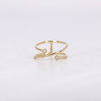The Arin Ring - Diamond Bypass Wrap Ring