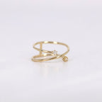The Arin Ring - Diamond Bypass Wrap Ring