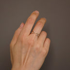 The Arin Ring - Diamond Bypass Wrap Ring