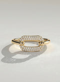 The Aureli Link Ring - Pavé Diamond Link Ring