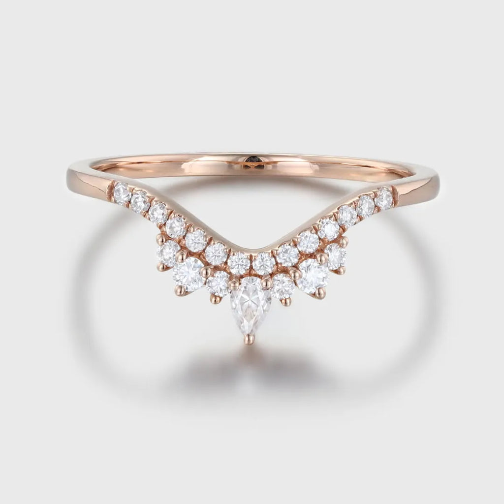 The Aurevia Ring - Pear Diamond Tiara Band
