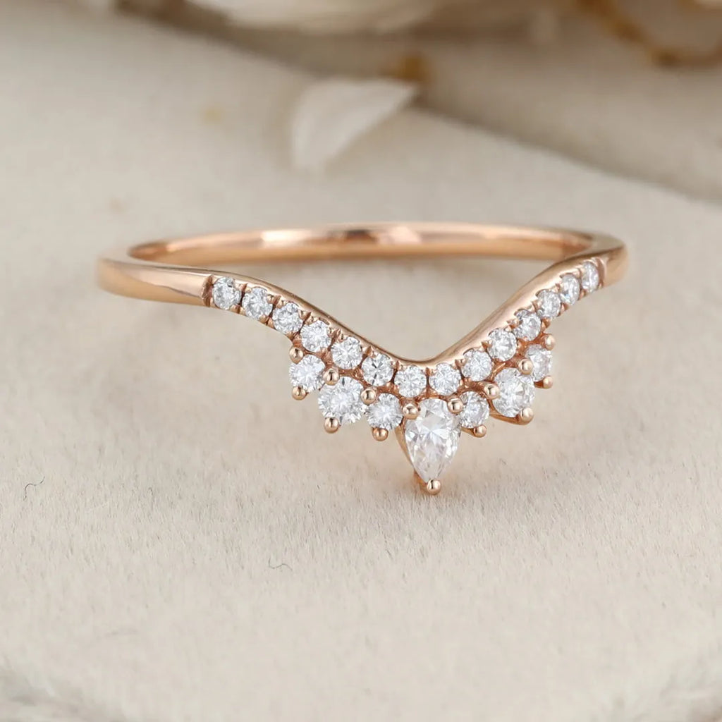 The Aurevia Ring - Pear Diamond Tiara Band
