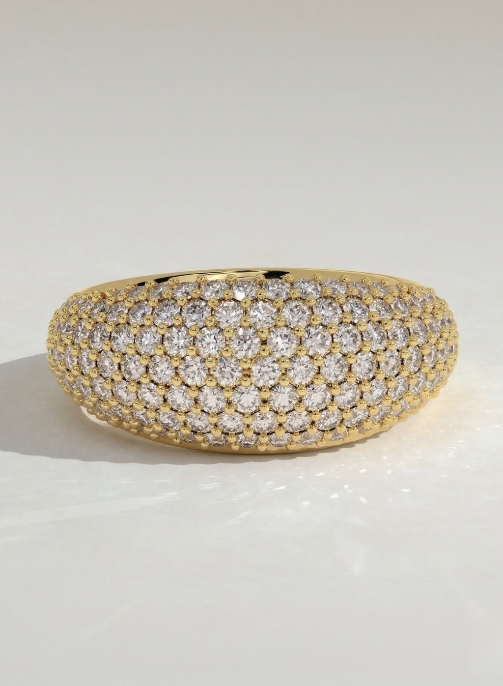 The Aurexa Ring - Pavé Diamond Dome Ring