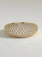 The Aurexa Ring - Pavé Diamond Dome Ring