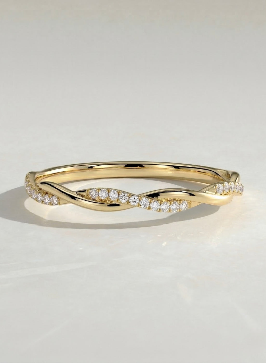 The Aveline Ring - Diamond Twist Band