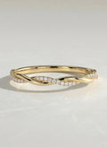 The Aveline Ring - Diamond Twist Band