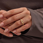 The Avenor Ring - Diamond Knot Band