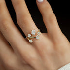The Blossia Ring - Diamond Blossom Branch Ring