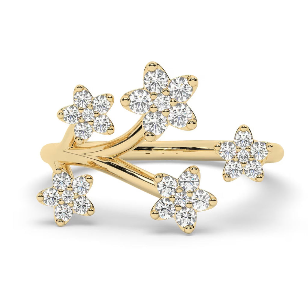 The Blossia Ring - Diamond Blossom Branch Ring