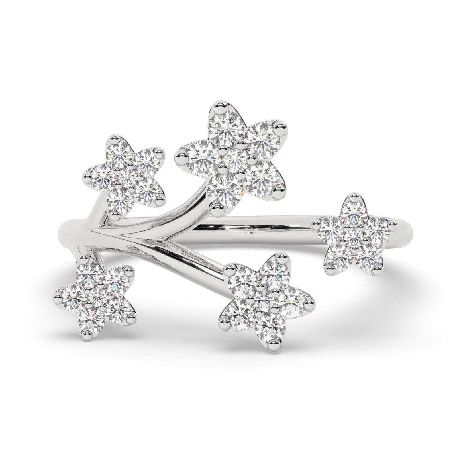 The Blossia Ring - Diamond Blossom Branch Ring