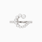 The C Initial Ring - Diamond Bezel Letter Ring