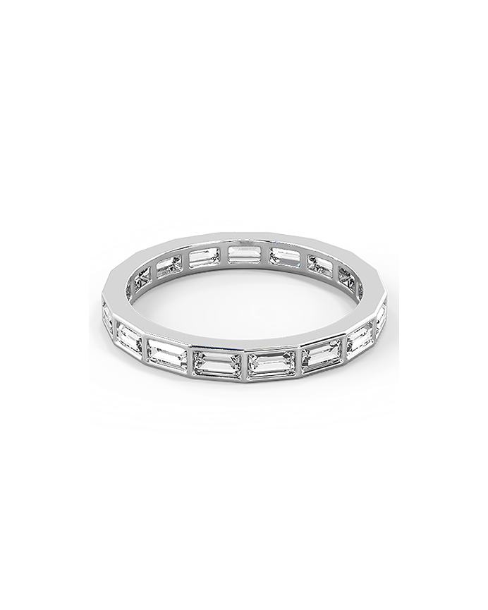 The Camille Band - Baguette-Cut Bezel Eternity Band
