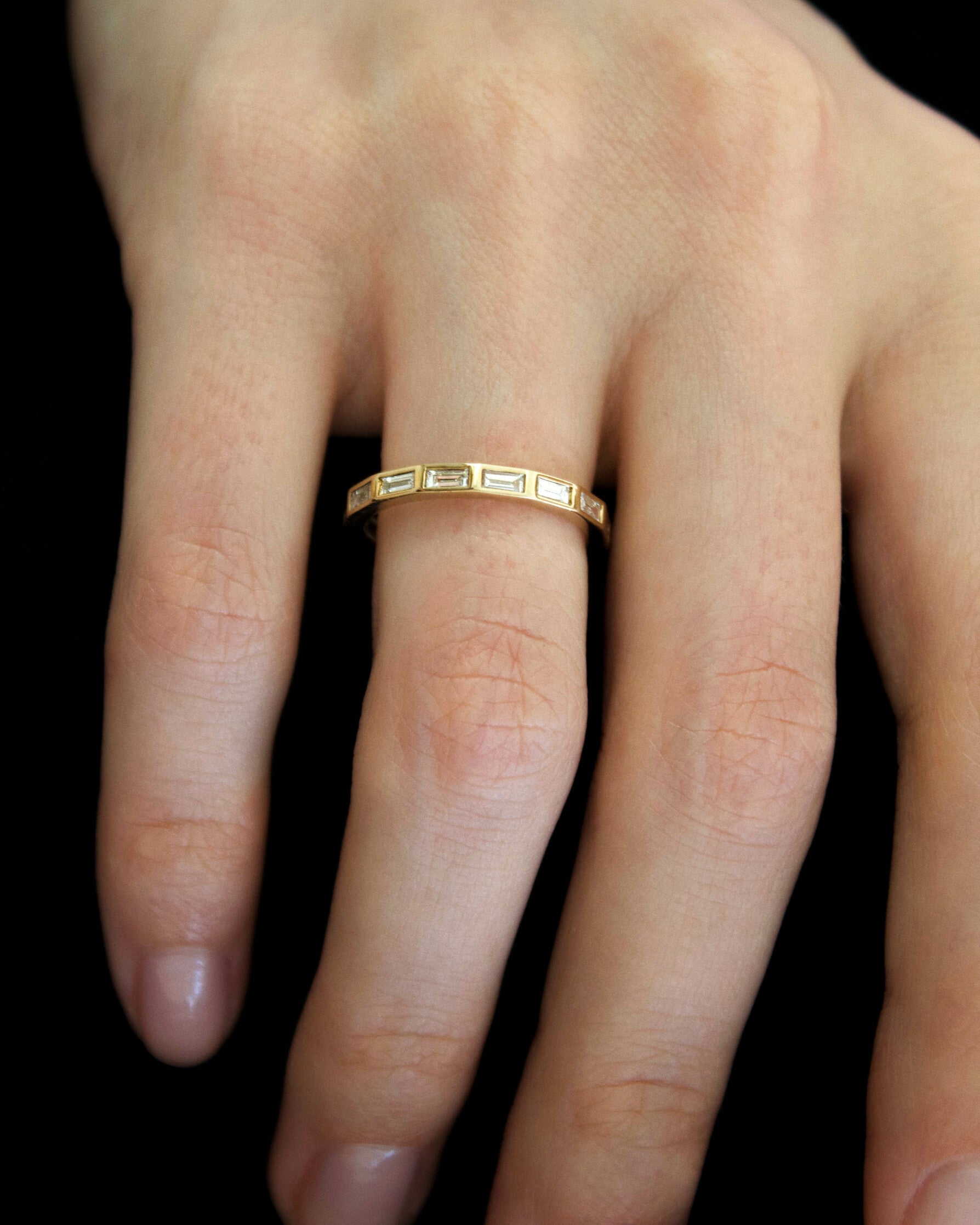 The Camille Band - Baguette-Cut Bezel Eternity Band