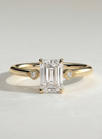 The Catherine Ring - Emerald Cut Milgrain Vintage Ring