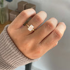 The Catherine Ring - Emerald Cut Milgrain Vintage Ring