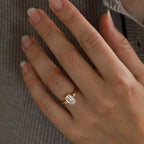 The Catherine Ring - Emerald Cut Milgrain Vintage Ring