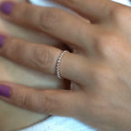 The Celia Band - Bezel Set Diamond Half Eternity Band