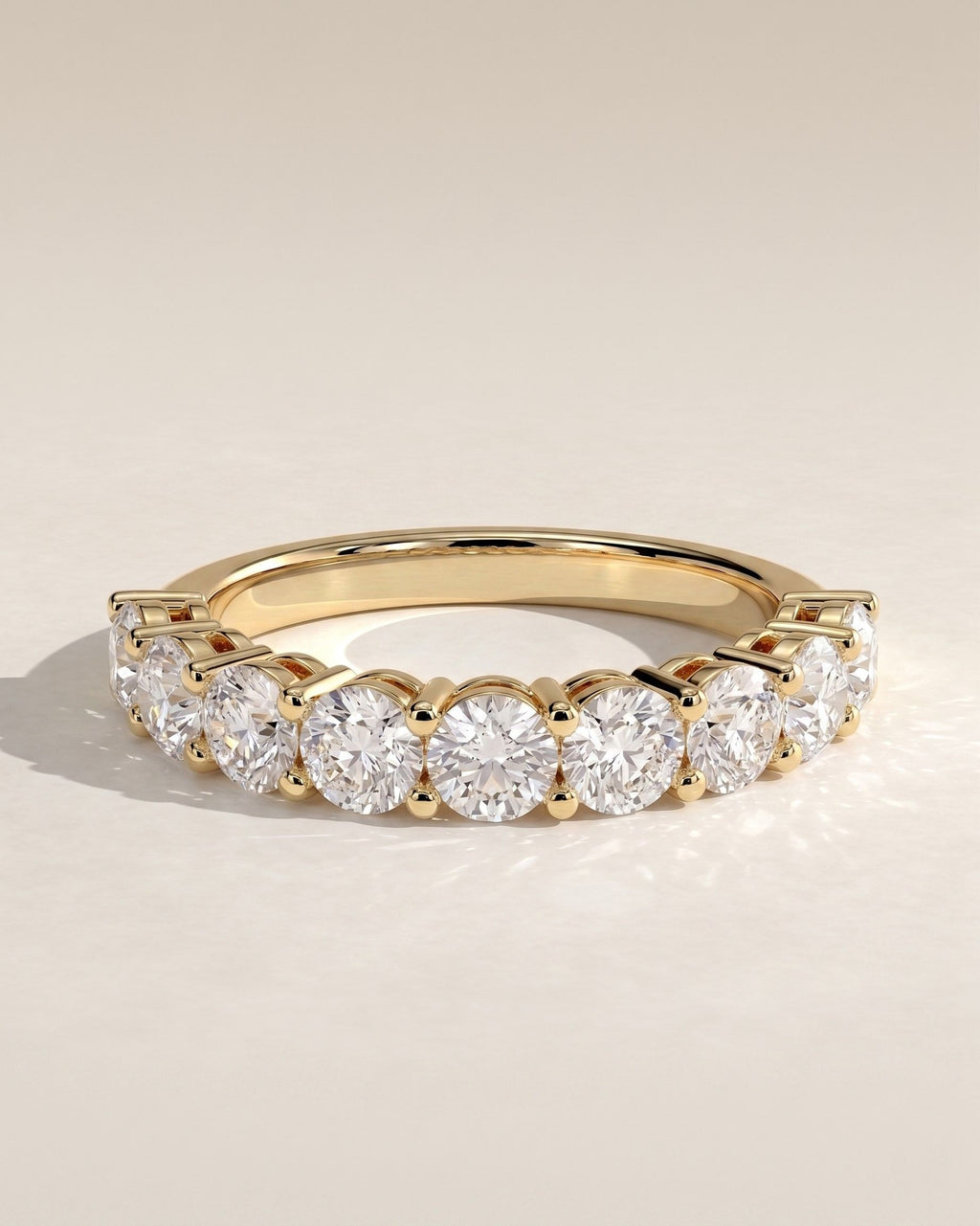 The Clara Band - Round Diamond Half Eternity Band