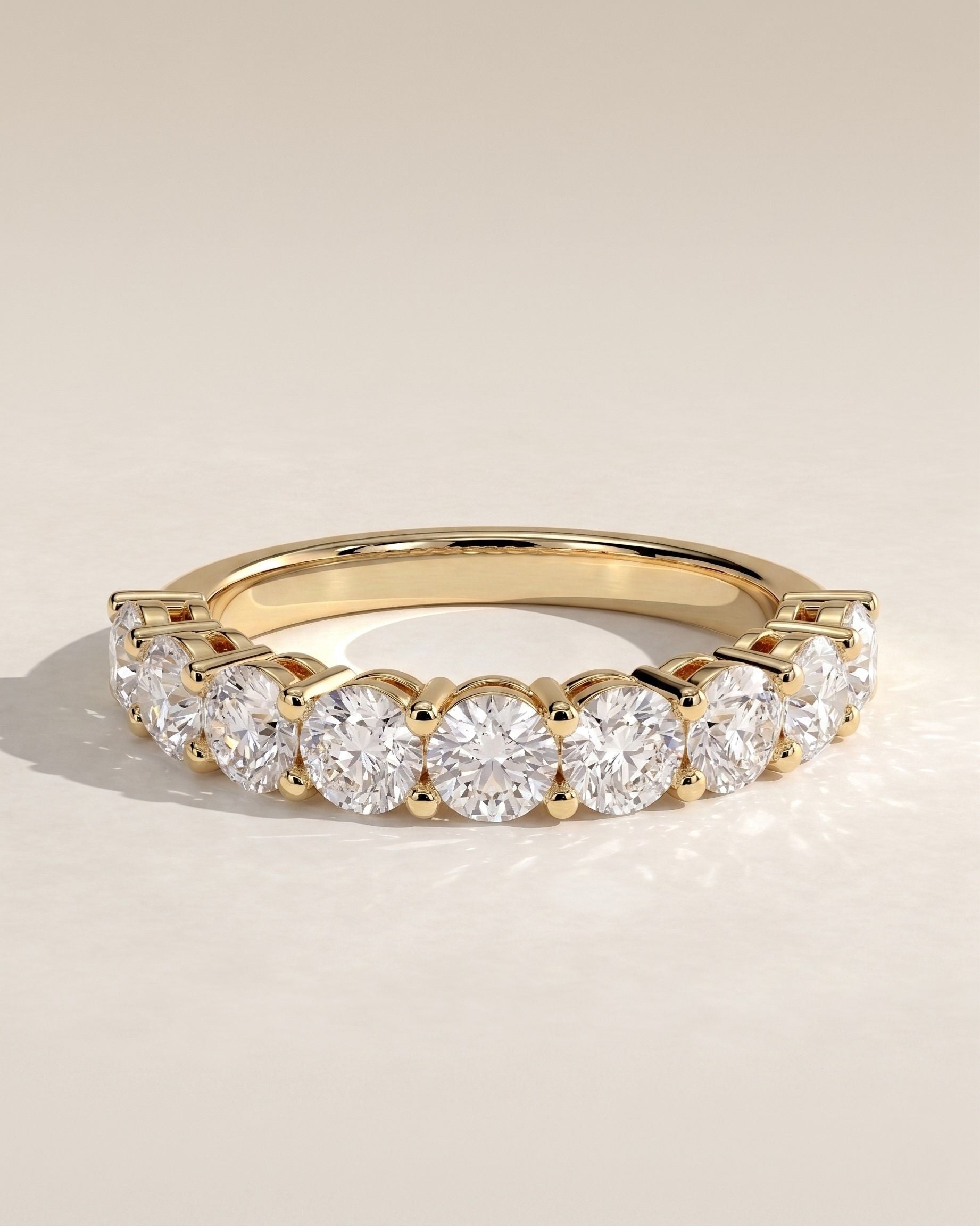 The Clara Band - Round Diamond Half Eternity Band