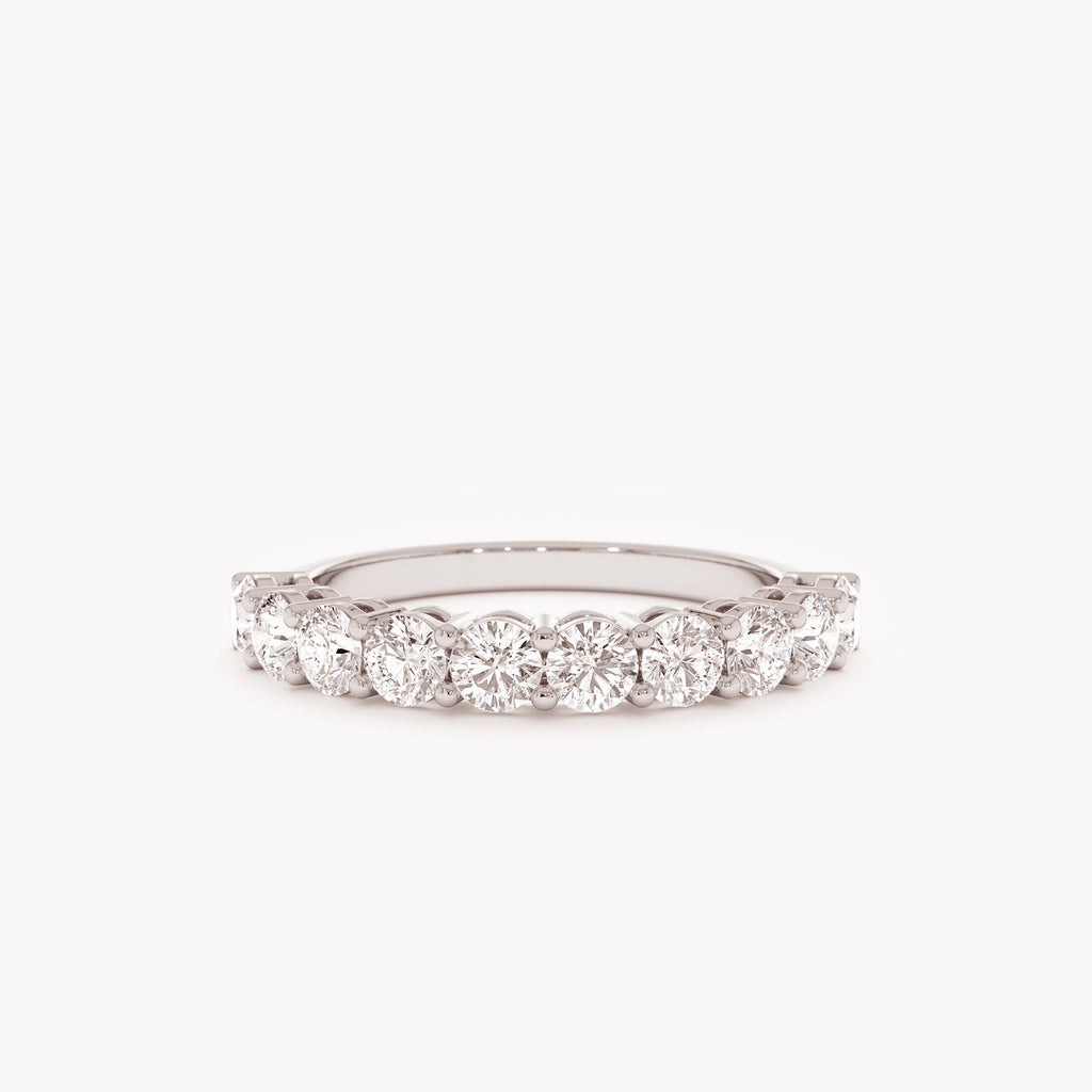 The Clara Band - Round Diamond Half Eternity Band