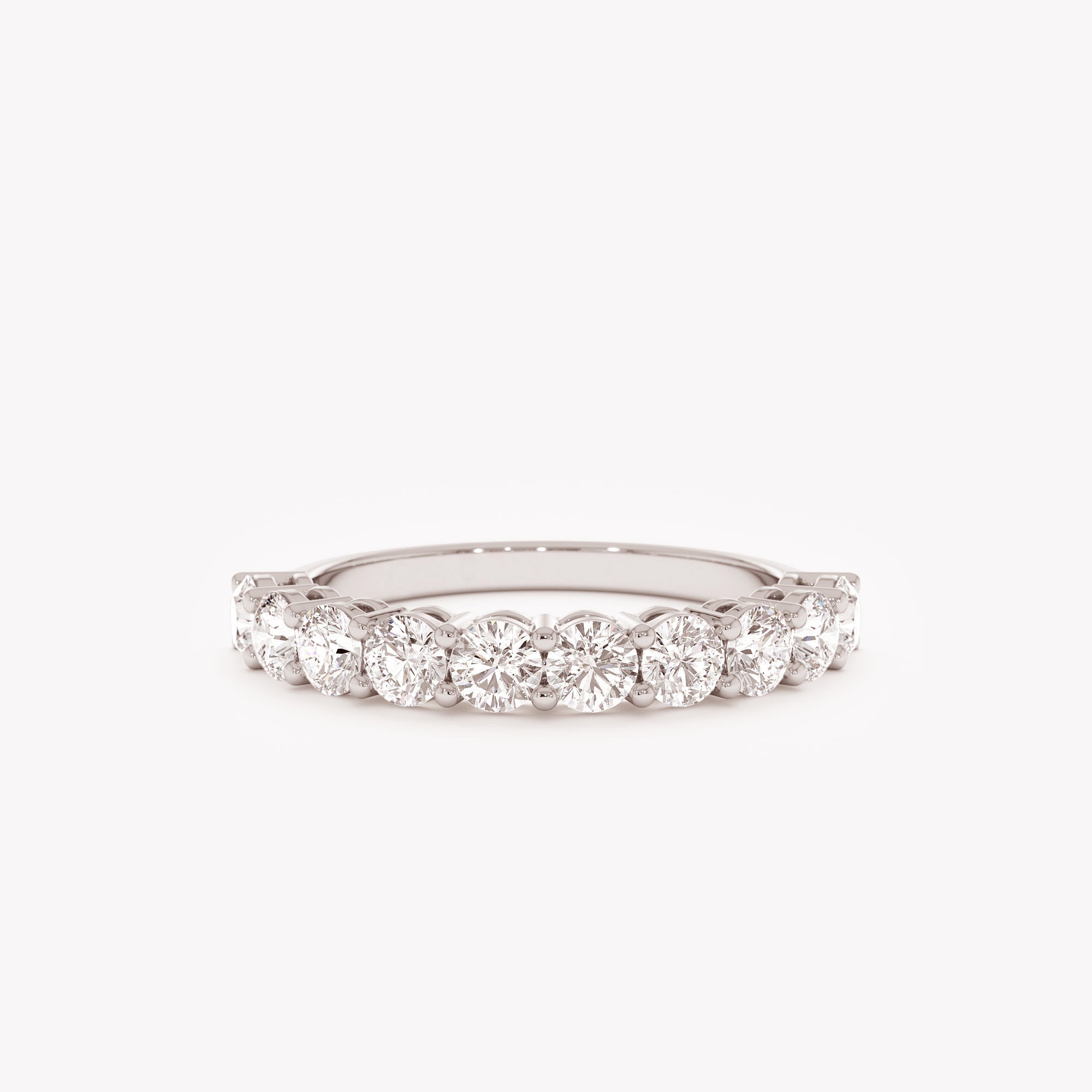 The Clara Band - Round Diamond Half Eternity Band