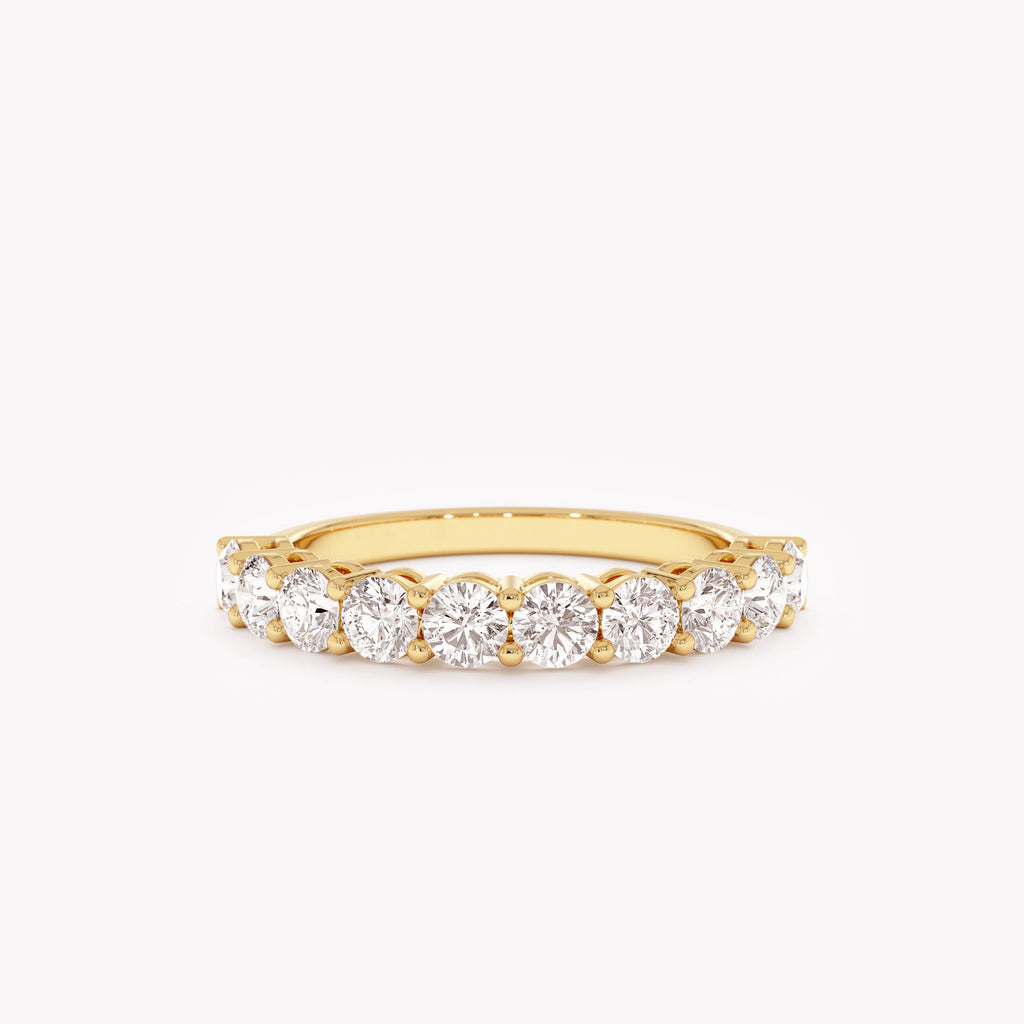 The Clara Band - Round Diamond Half Eternity Band