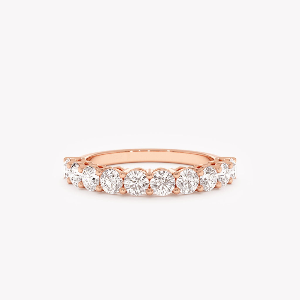 The Clara Band - Round Diamond Half Eternity Band