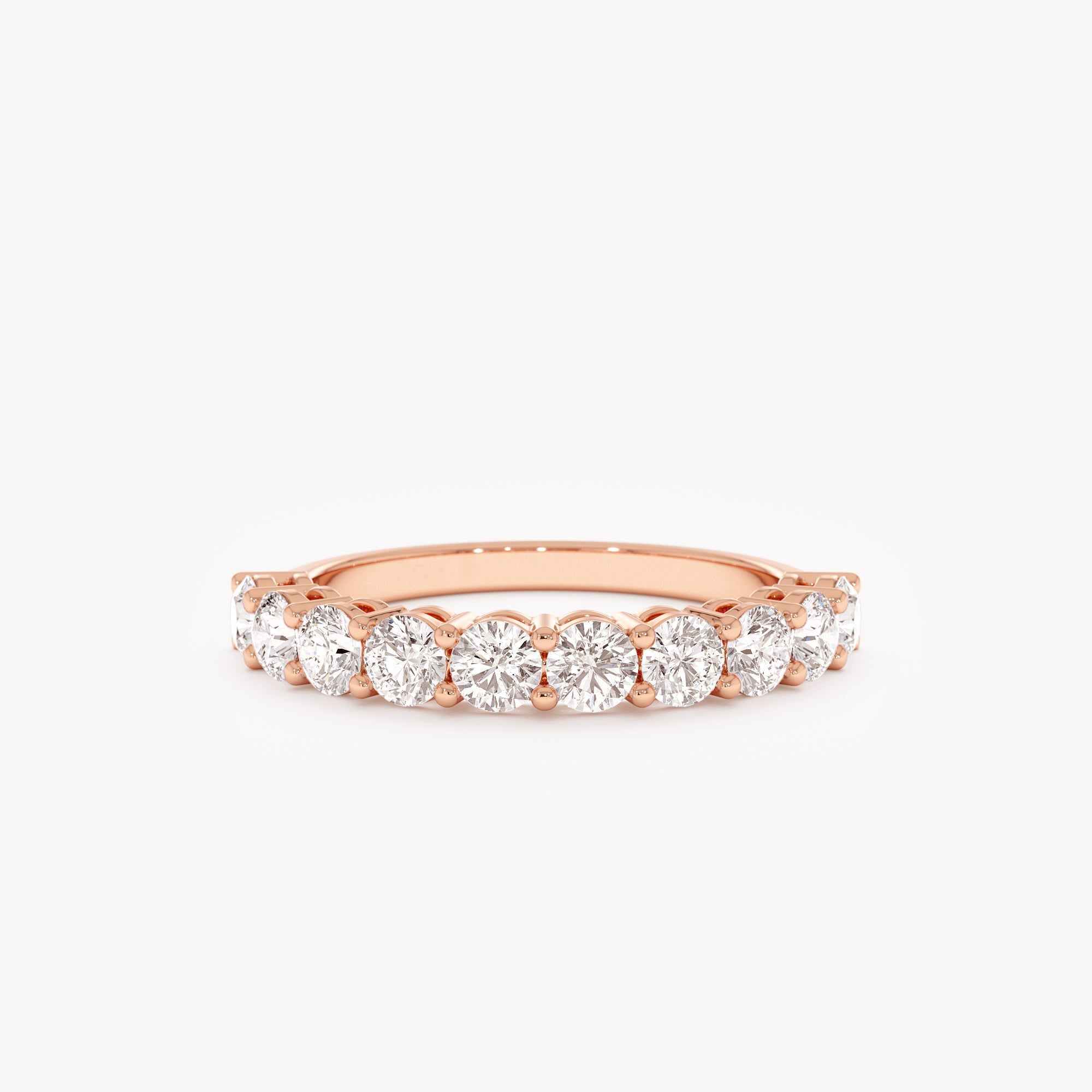 The Clara Band - Round Diamond Half Eternity Band