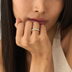 The Clara Band - Round Diamond Half Eternity Band