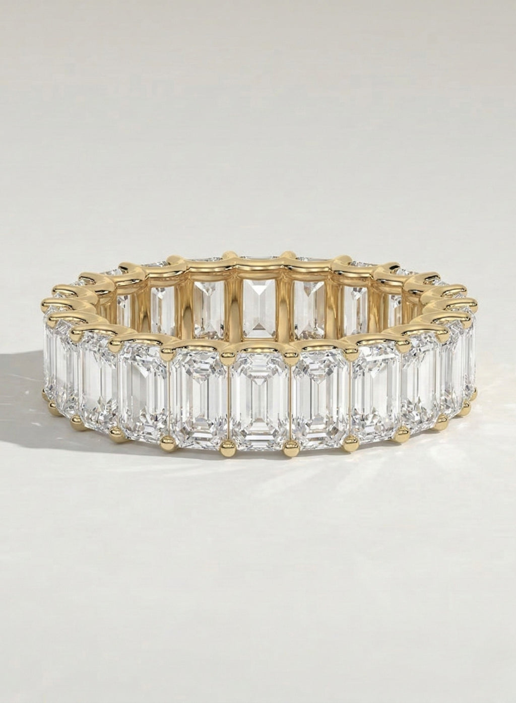 The Clarène Band - Emerald Cut Diamond Full Eternity Ring