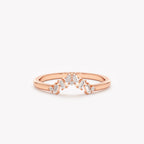 The Crown Guard Band - Baguette Diamond Ring Guard