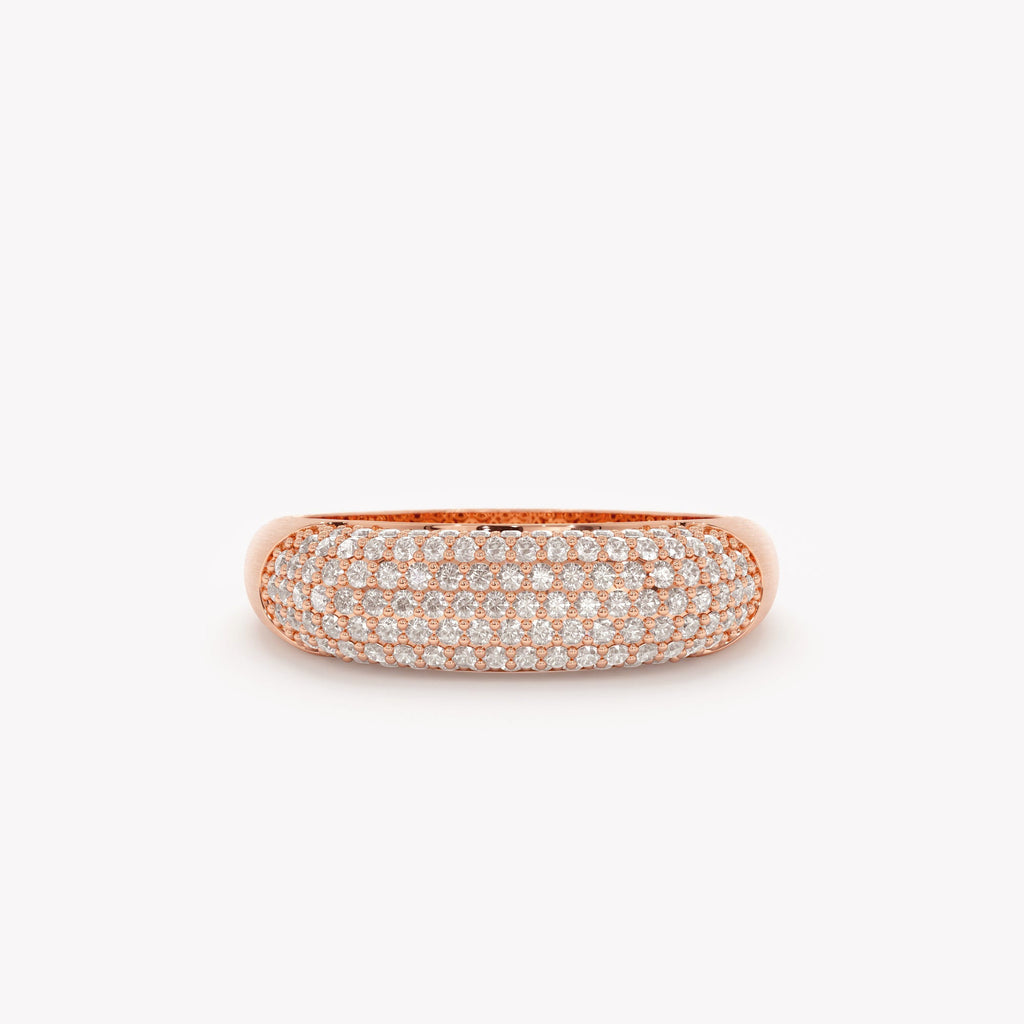 The Dome Ring - Multi Row Diamond Statement Band
