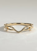 The Elira Ring - Diamond Accent Wave Contour Ring