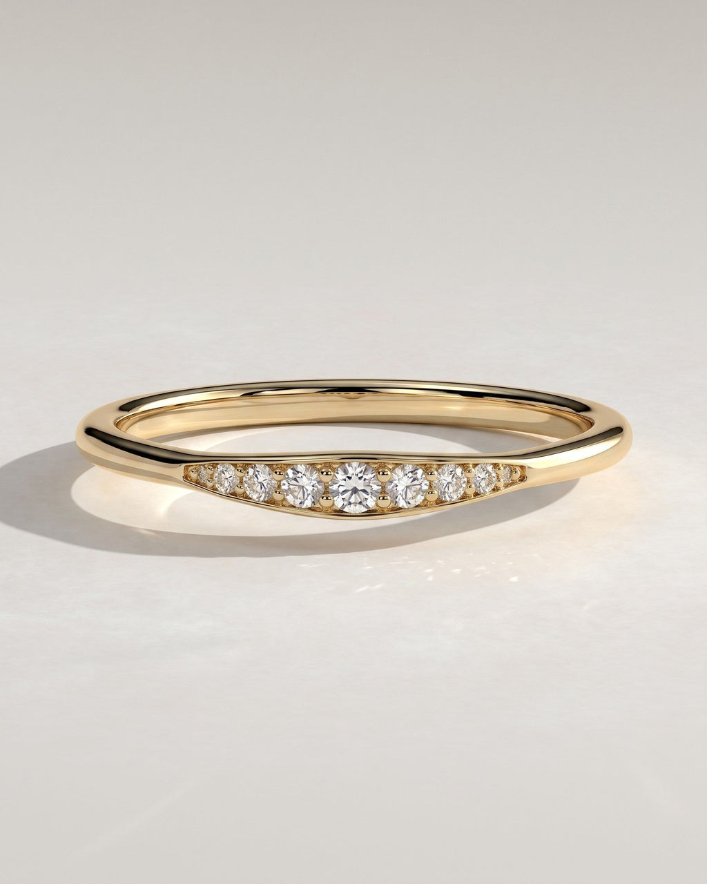 The Ella Band - Graduated Diamond Accent Ring