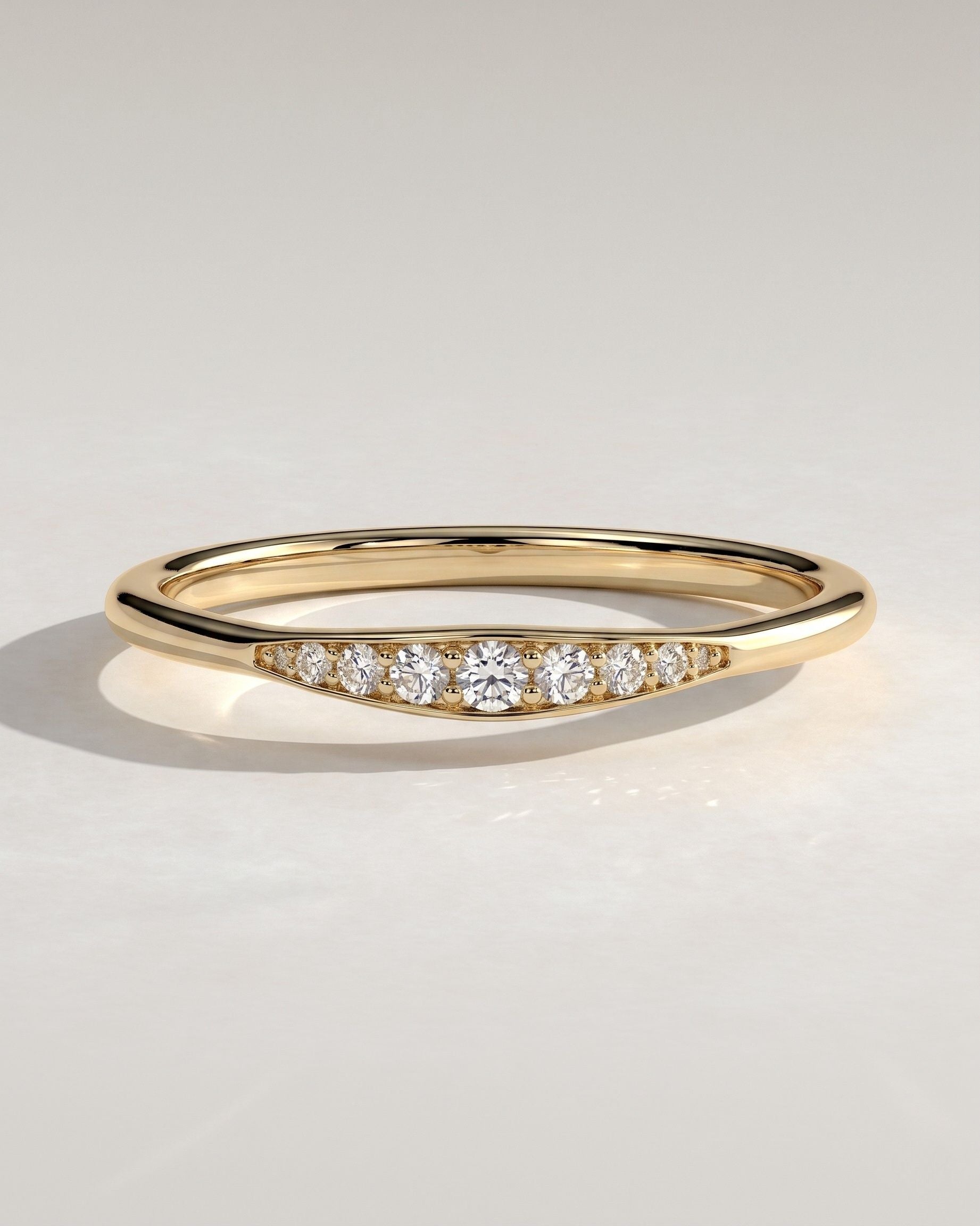 The Ella Band - Graduated Diamond Accent Ring