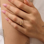 The Eloura Ring - Oval Pavé Diamond Ring