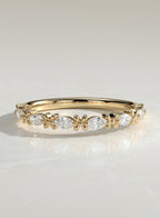 The Elowin Band - Marquise Diamond Floral Eternity Band