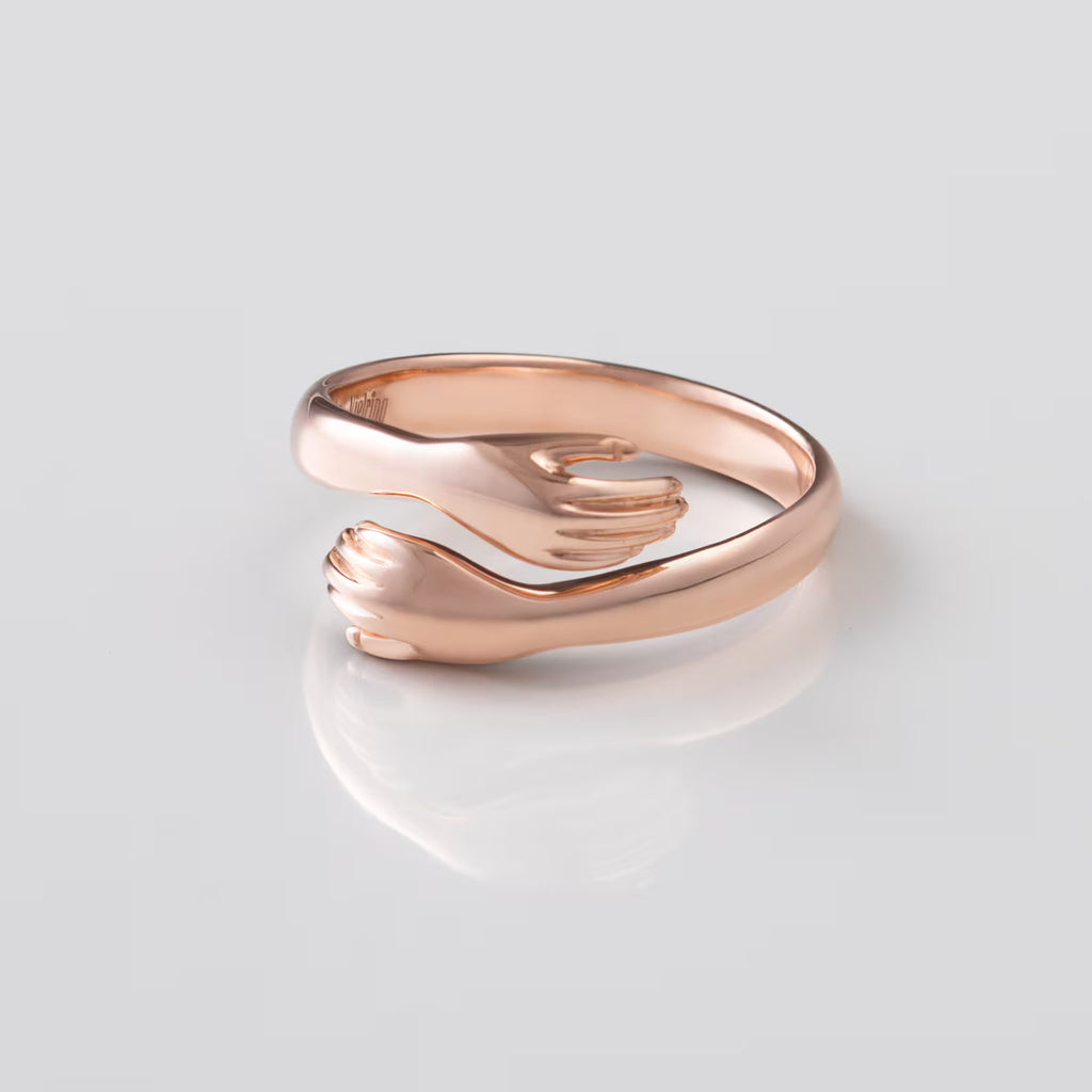 The Embrace Ring - Sculpted Hand Wrap Ring
