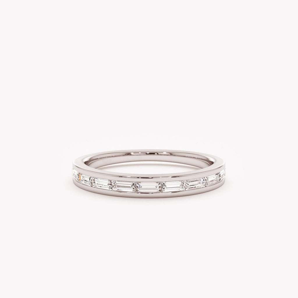 The Endless Light - Channel Set Baguette Inlay Band