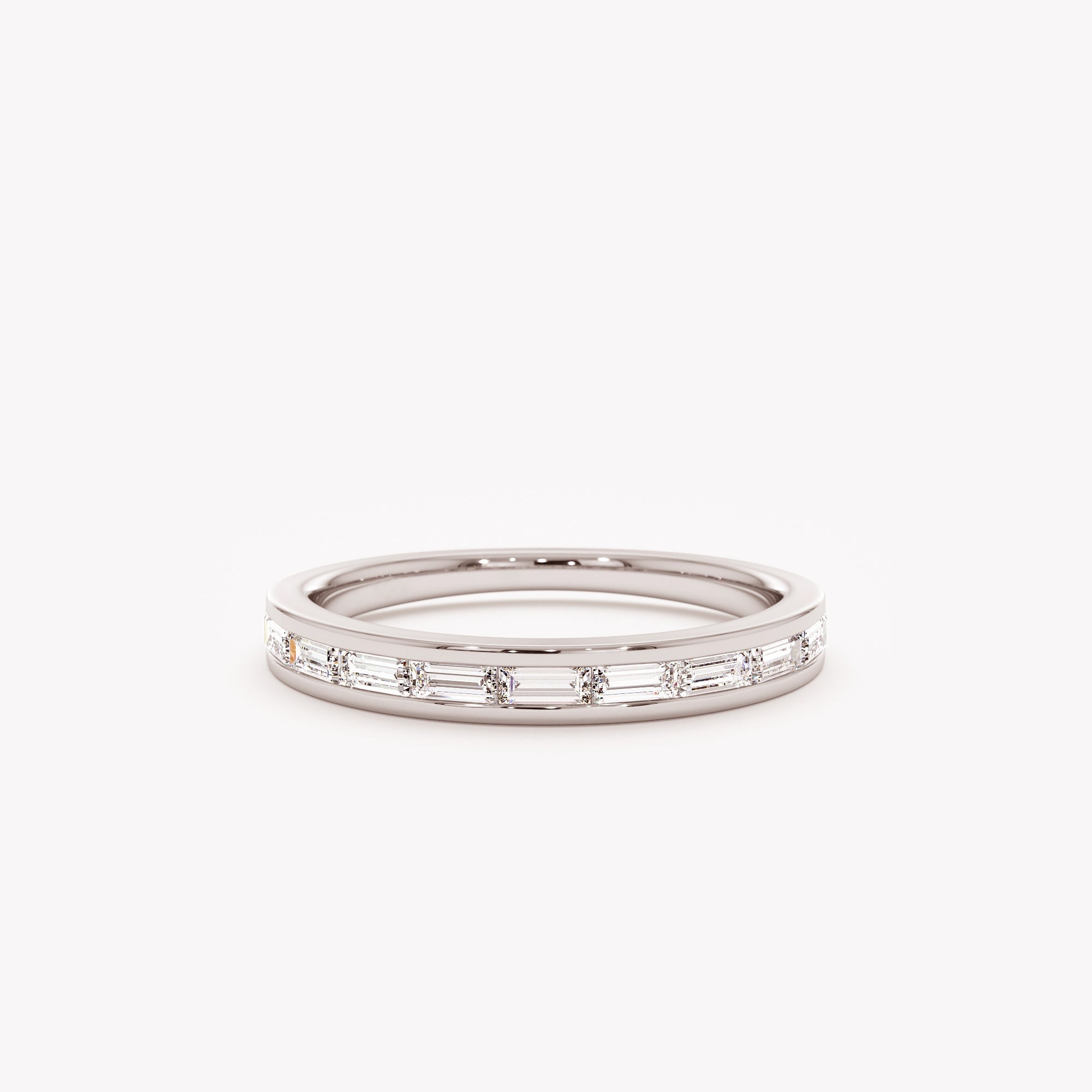 The Endless Light - Channel Set Baguette Inlay Band