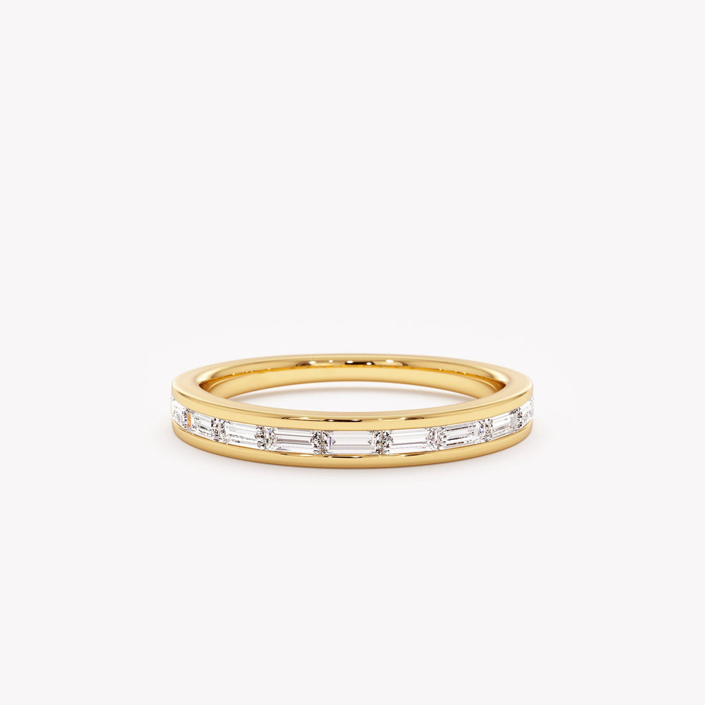 The Endless Light - Channel Set Baguette Inlay Band