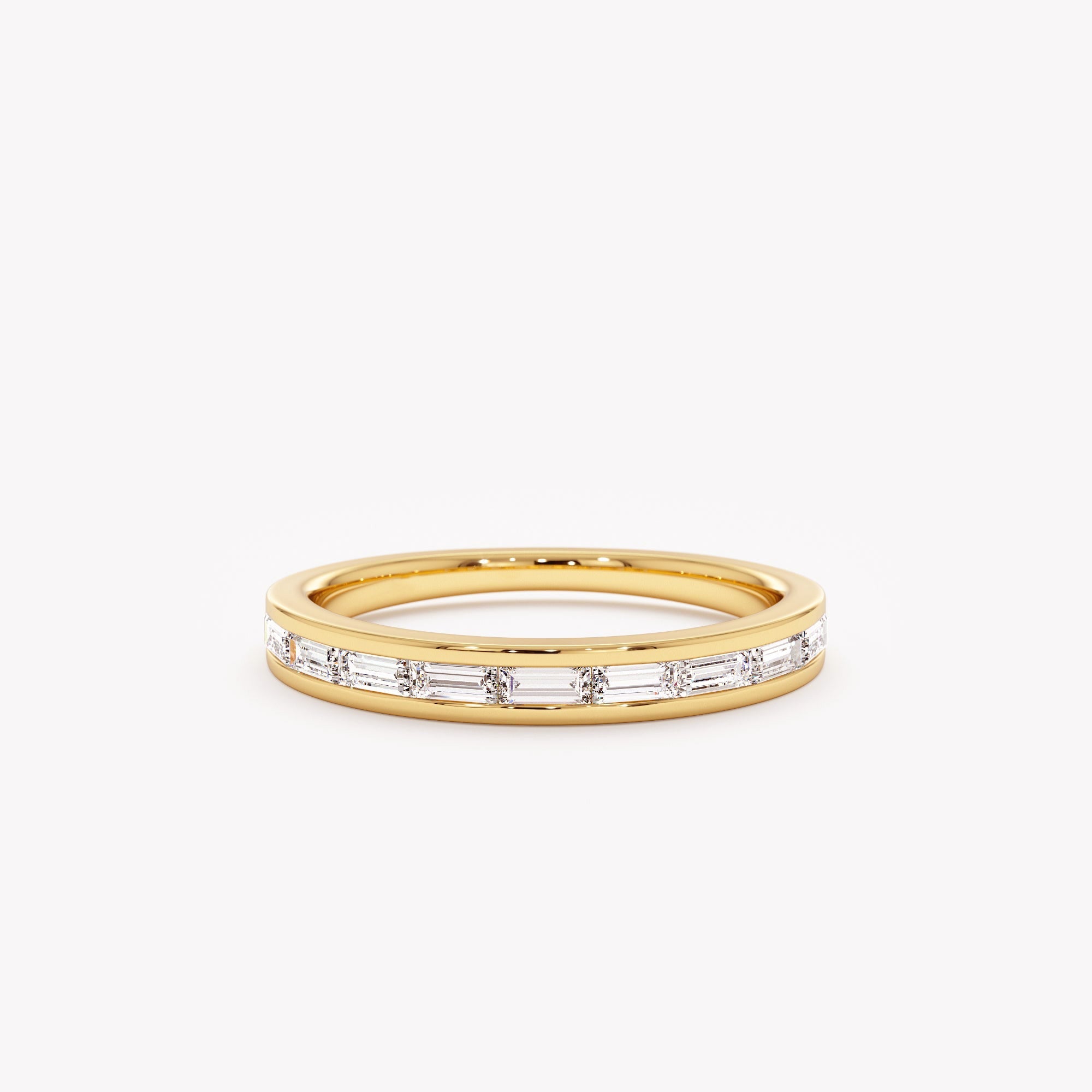 The Endless Light - Channel Set Baguette Inlay Band