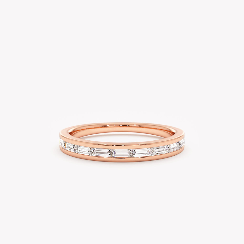 The Endless Light - Channel Set Baguette Inlay Band